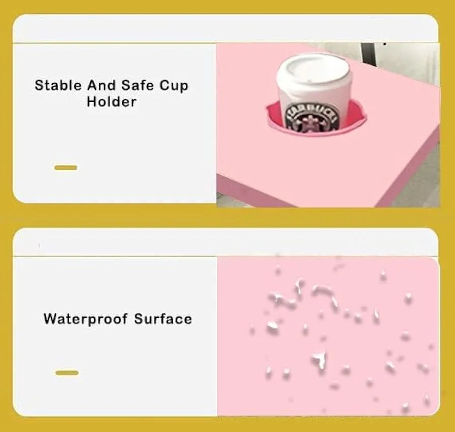 Laptop Tray with Adjustable Angle, Space-Saving Bed Table with Foldable