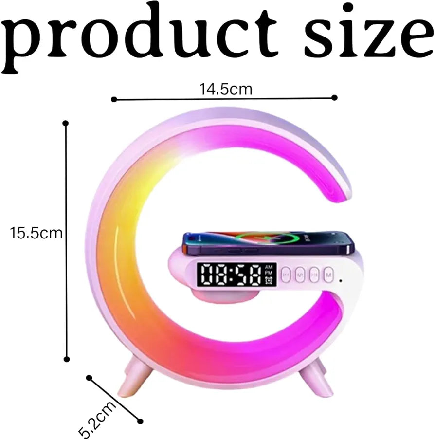 Alarm Clock G Shaped Bedside Lamp Wireless