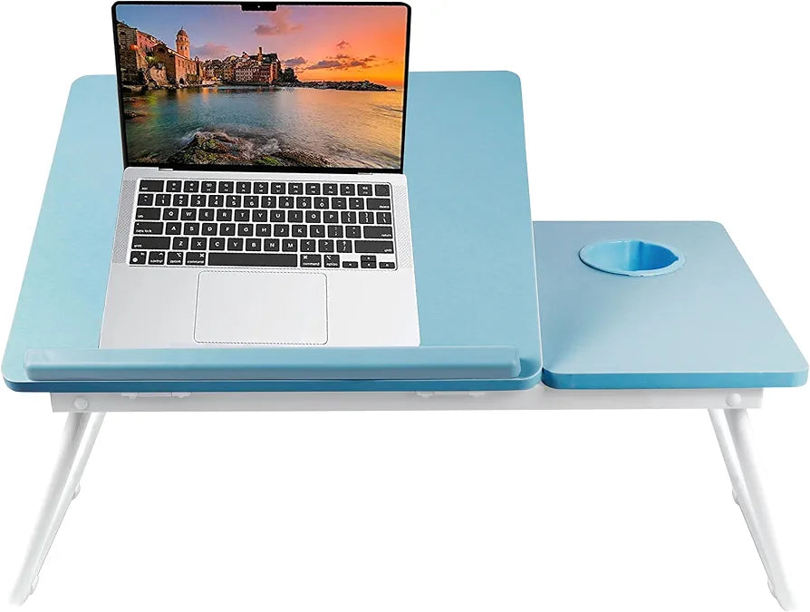 Folding Laptop Table, Bed Desk With Foldable