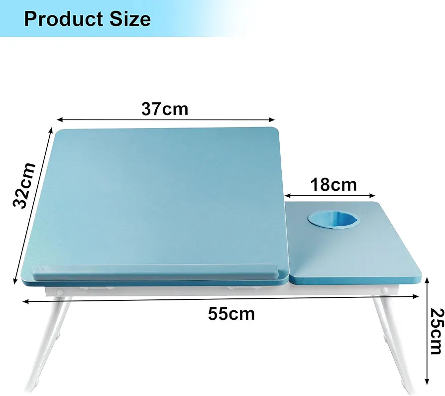 Folding Laptop Table, Bed Desk With Foldable