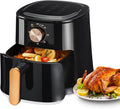 Air Fryer 4L with Rapid Air Circulation, 60-Minute Timer, 1800W, Max Temp 200°C, Healthy Classic Fryer, Bake, Roast, Grill, Dishwasher Safe (Black)