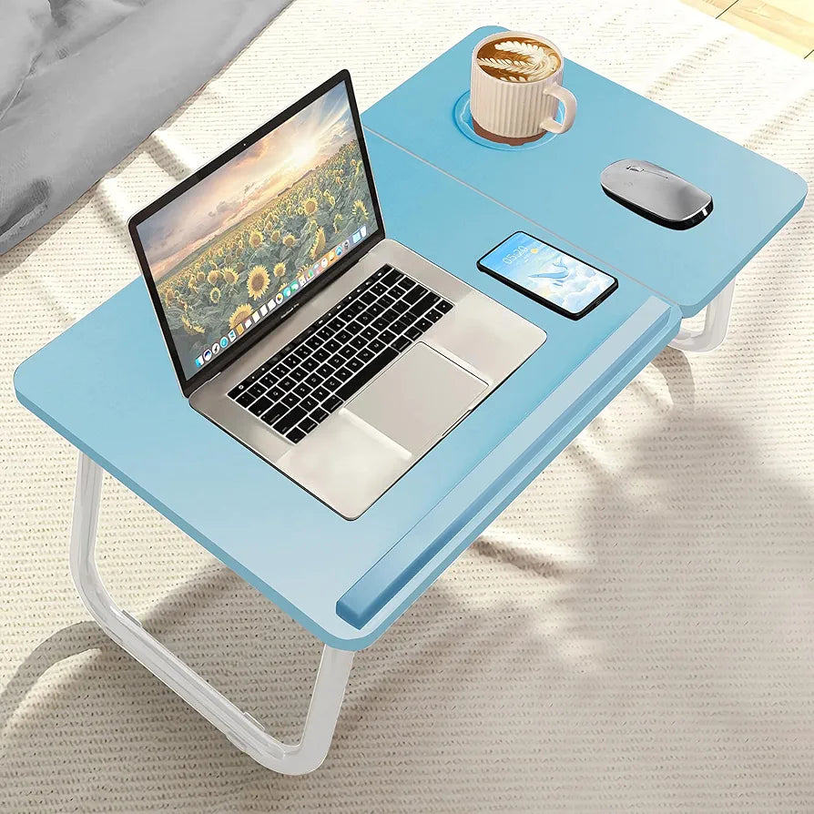 Folding Laptop Table, Bed Desk With Foldable