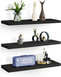 Set of 3 Floating Wall Shelves Picture Ledge Display Rack Book Hanging Shelf UK